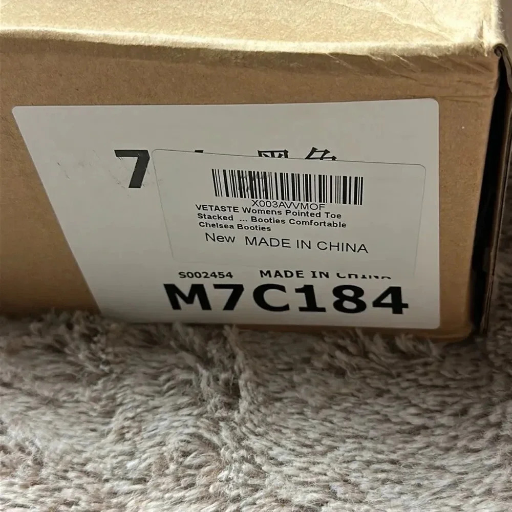 VETASTE Pointed Toe Stacked Chunky Block Heel Ank… - image 9